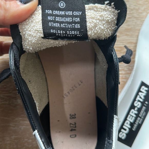 Golden Goose Super-Star Classic Black Size 38 Made in Italy NIB - Picture 4 of 11